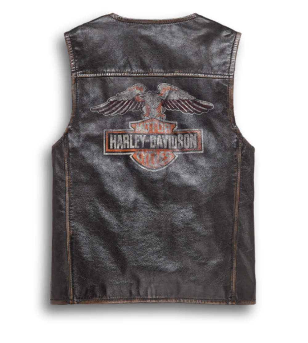 Жилет Eagle Distressed Leather Vest Harley-Davidson
