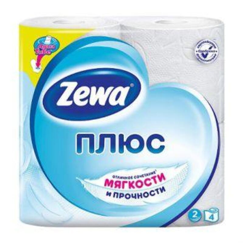 Туалет.бумага Зева + Белая 4 рулона /24