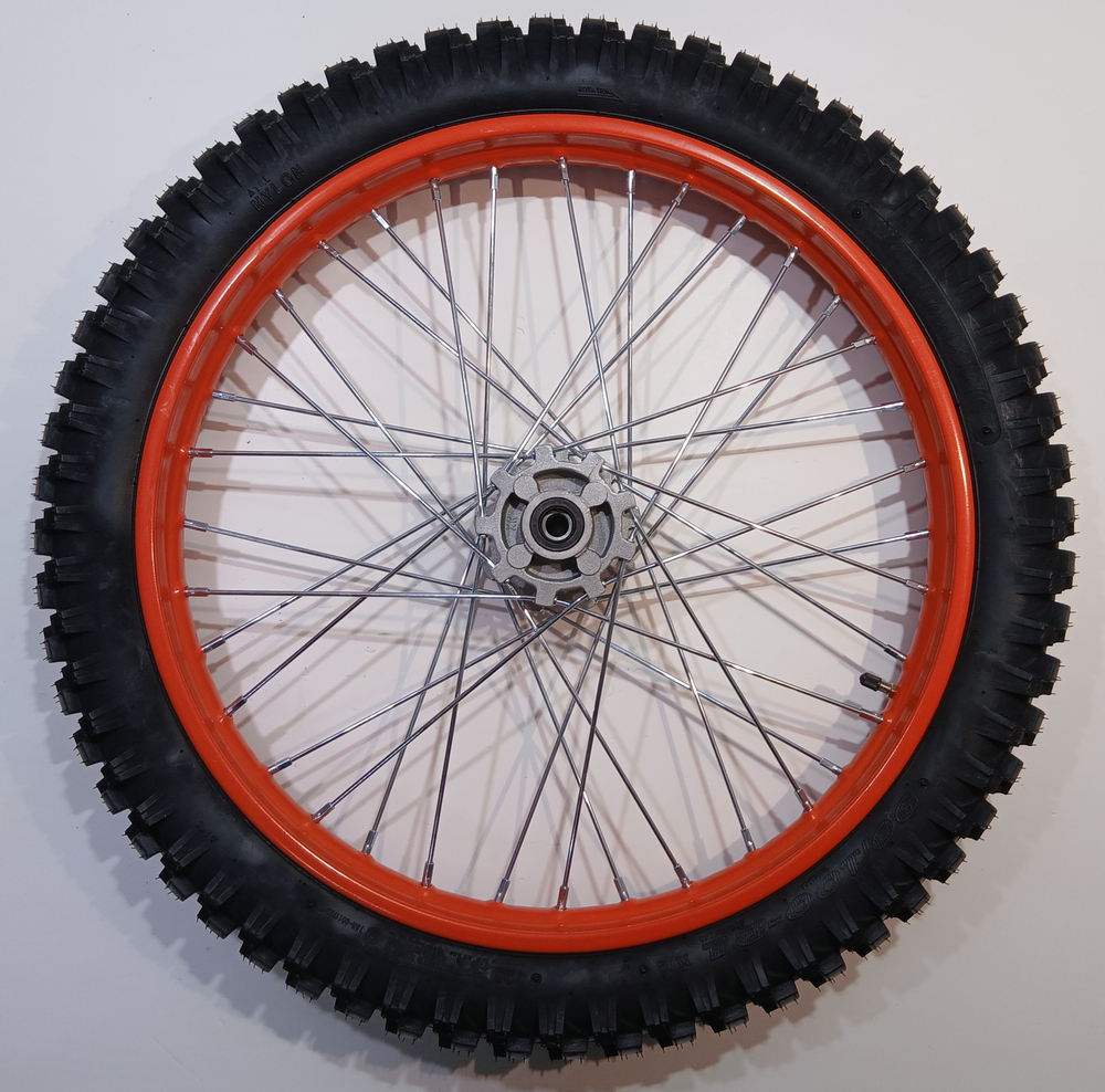 Колесо переднее в сборе (80/100 21") под ось Ф15мм Мотоцикл Kugoo JL300