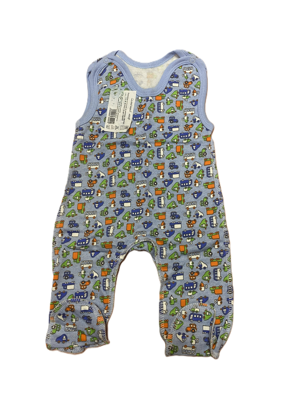 Ползунки длинные на кнопках из футера (100% хлопок с начесом) швы наружу на рост 62 см