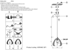 Подвесной светильник Crystal Lux VERANO SP1 TRANSPARENT