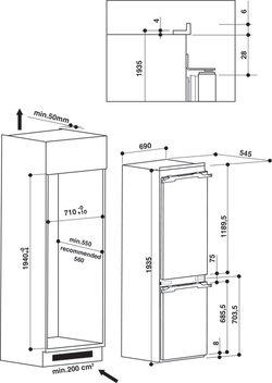 Встраиваемый холодильник KitchenAid KCBDS 20701 2