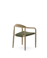 Уличный стул Nina из 100% массива акации и зеленой веревки