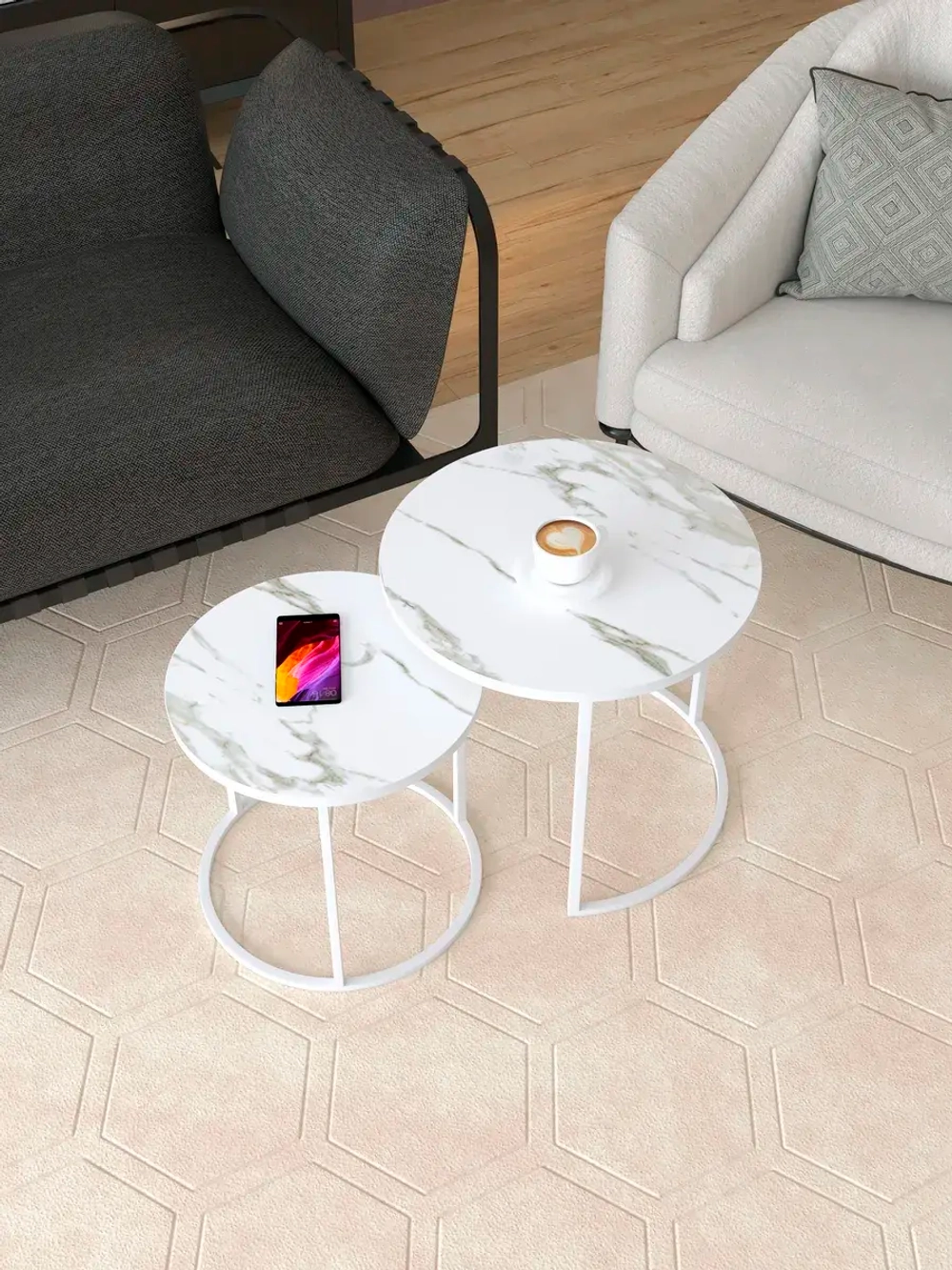 Комплект журнальных столов Акцент - керамогранит 201WMSWKER