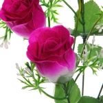 Цветы искусственные 30см «Розы» 5 цветков сиреневые