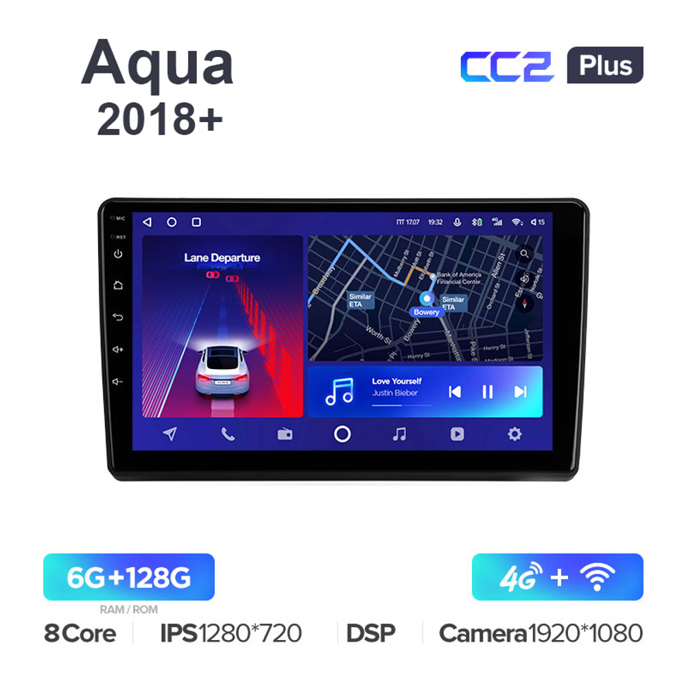 Teyes CC2 Plus 9"для Toyota Aqua 2018+