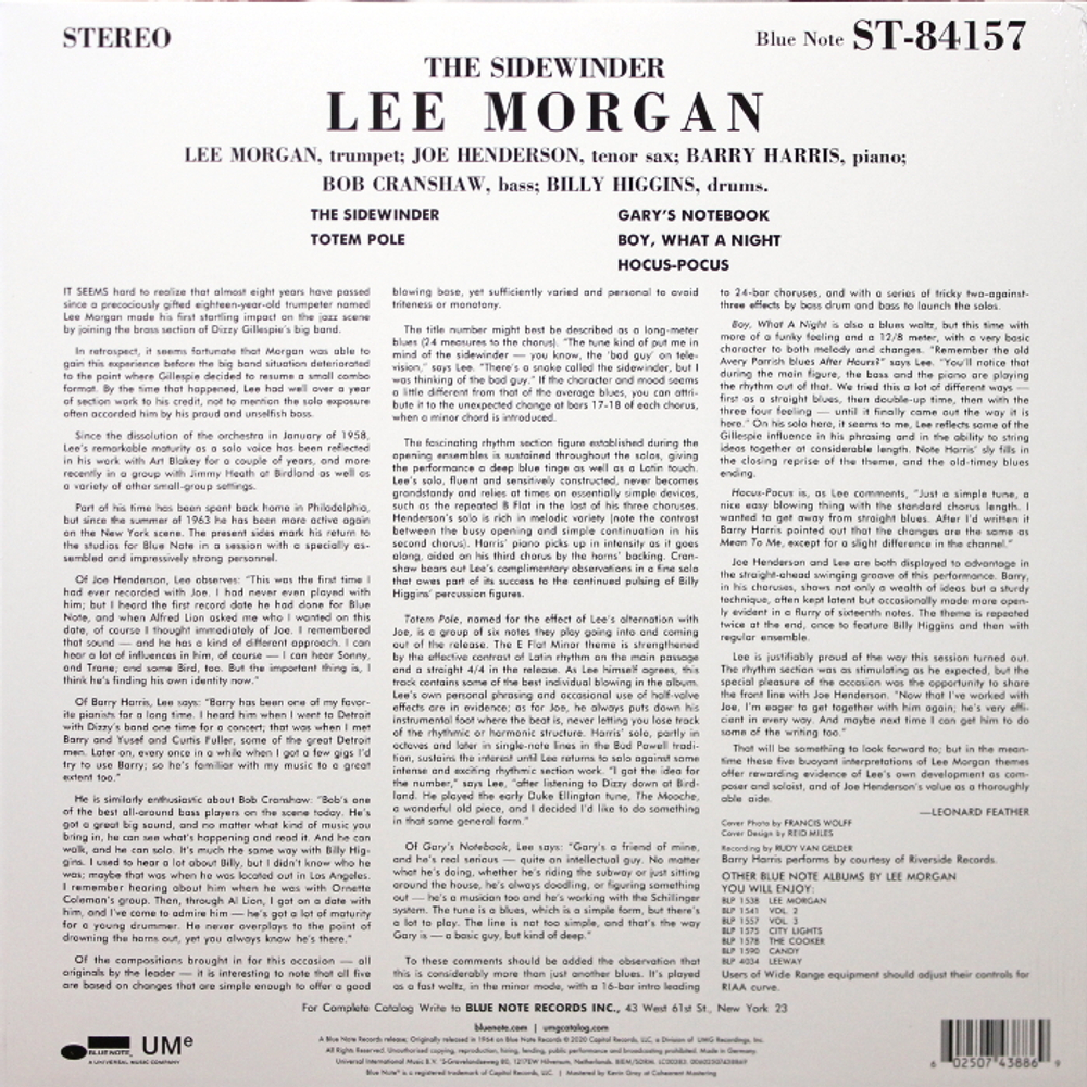 Lee Morgan / The Sidewinder (LP)