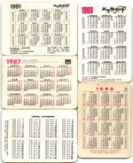 Набор из 5 переливных (стерео) Календариков . Мультфильмы СССР 1982, 1983, 1987, 1989, 1991 гг.
