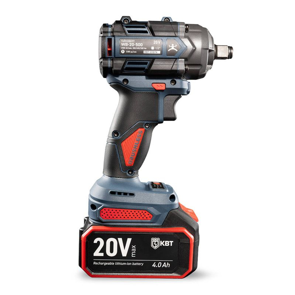 Гайковерт аккумуляторный бесщеточный WB-20-500 серия ПРОФИ КВТ 102594