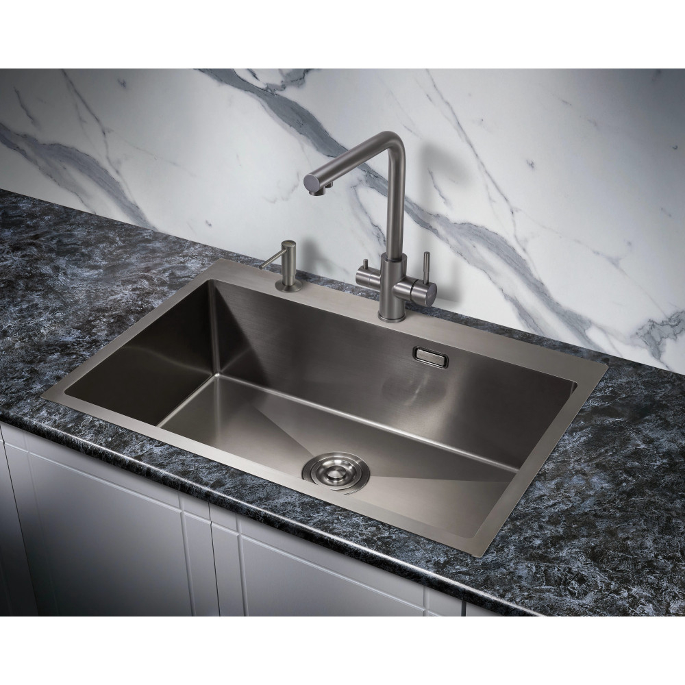 Мойка для кухни Milacio Denia 750 Steel MC.77509 сталь воронёная
