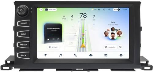 Магнитола для Toyota Highlander 3 XU50 2013-2020 (рамка с крутилкой) - Teyes CC4L-DTS монитор 9" IPS, Android 14, Быстрая, Snapdragon 662, CarPlay, 4G SIM-слот