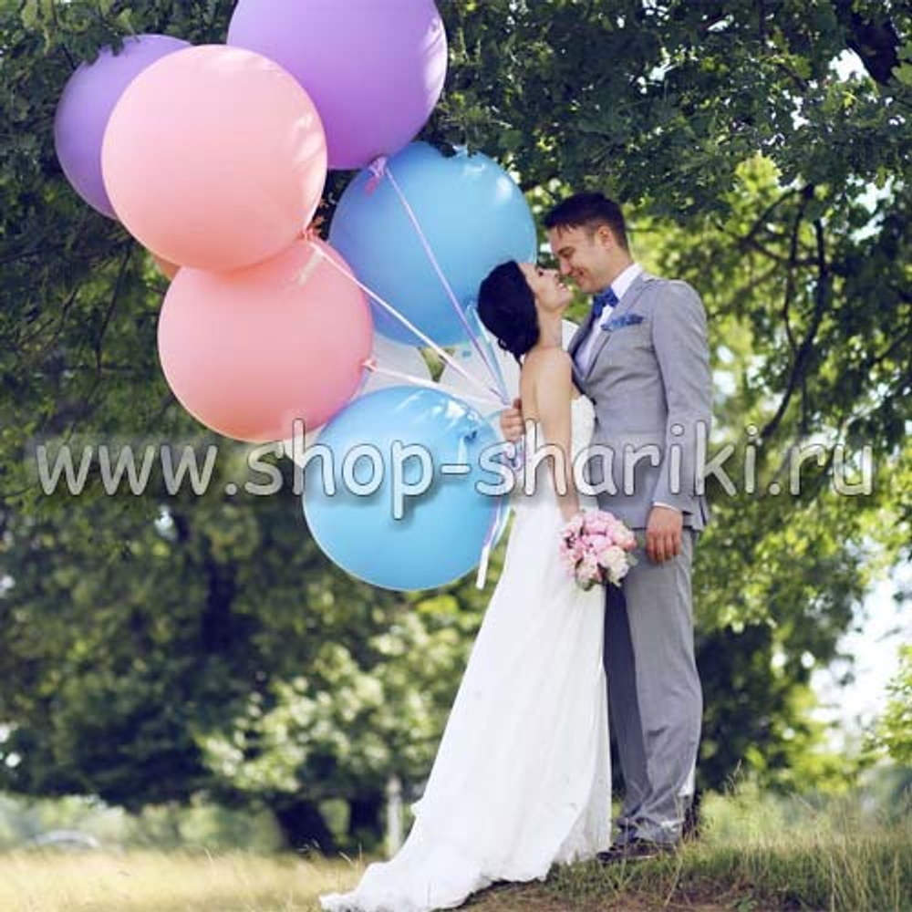 большие шары на свадьбу цветные