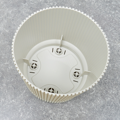 Кашпо Стрип 1,3л d14см с подставкой, кремовый