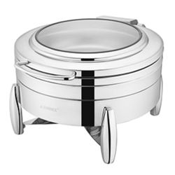 Мармит 6,8 л круглый с откидной крышкой и окном 36 см нерж.   SUNNEX