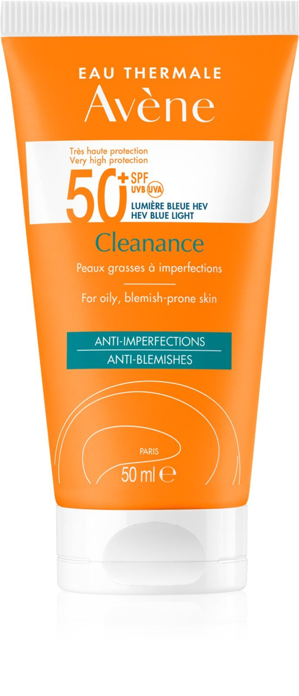 Avene Cleanance Solaire - защита от солнца для кожи с акне SPF 50+ /   50  ml  / GTIN 3282770149548