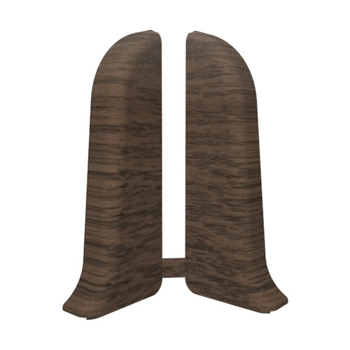 Торцевые (пара) для плинтуса 55мм "Идеал Классик", 351 Каштан