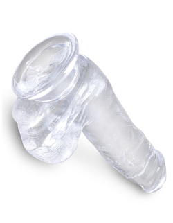 King Cock Clear 6 Cock with Balls Прозрачный фаллоимитатор L 17,8 см, ø 3,8 см