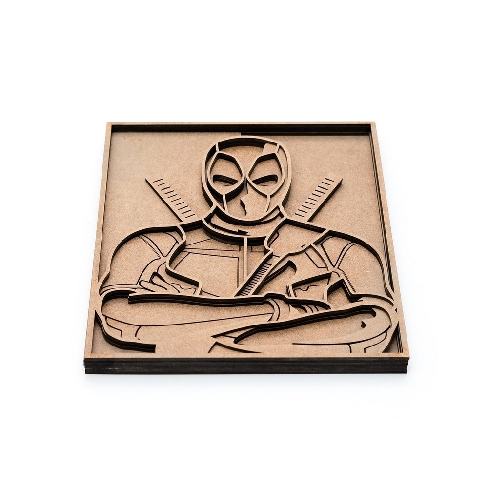 Дэдпул от SamCraft - сборные объемные картины из дерева своими руками, покрась, собери и склей