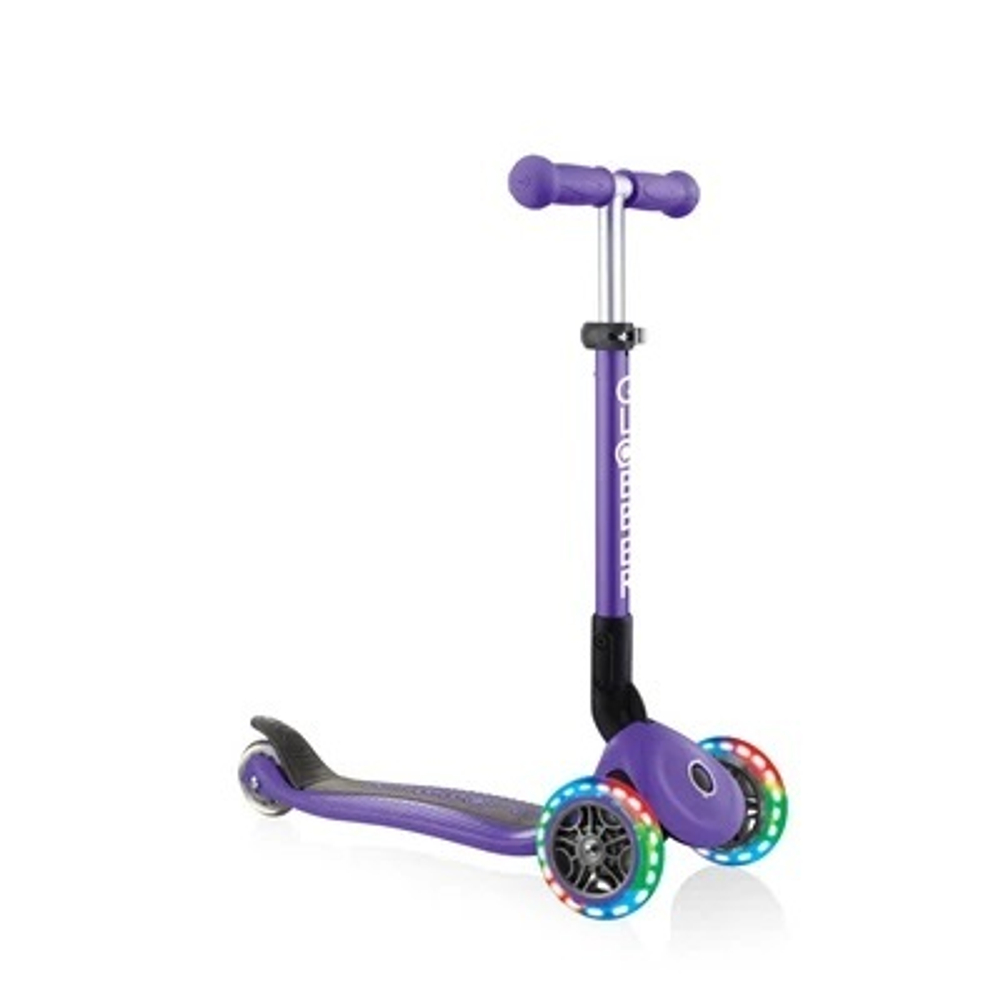 Самокат Globber Junior Foldable Lights фиолетовый