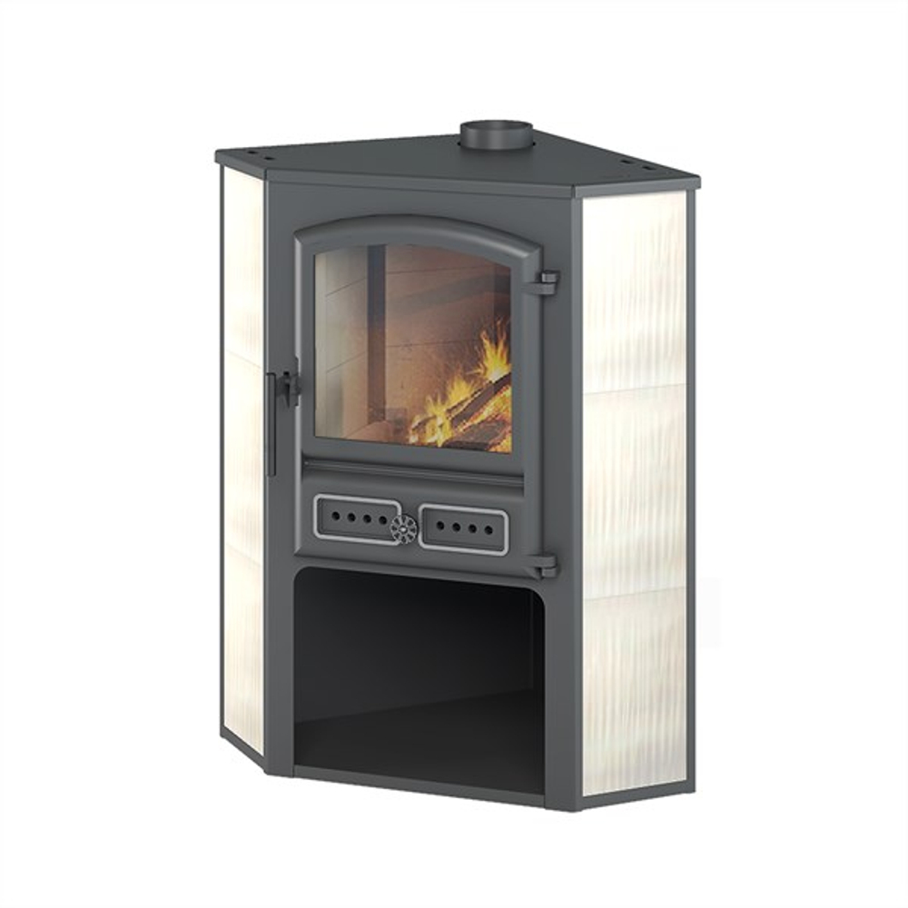 Камин ЭТНА (БКД) угловой "Бежевый" Ø 115мм