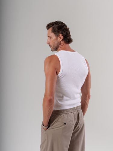 Белая хлопковая майка