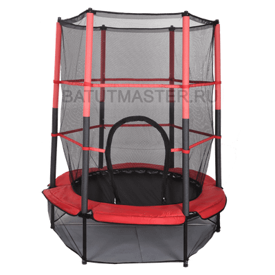 Батут с сеткой, диаметр 4,6 фт, красно - черный