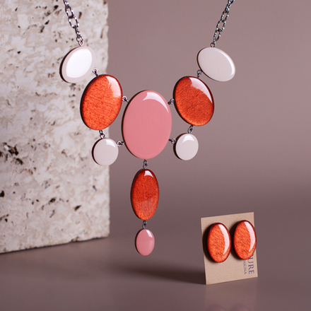 Комплект Украшений - Гроздь - Терракот