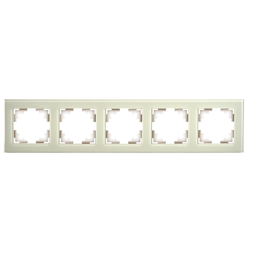 Рамка 5-местная, стекло, STEKKER, GFR00-7005-07, серия Катрин, дымчатый 49039