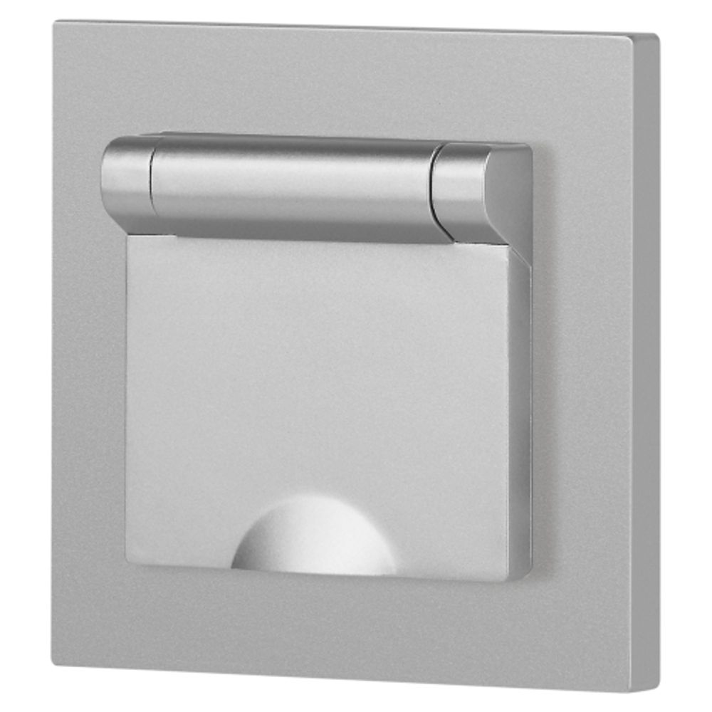 Розетка Intro Accent 6-203-03 2P+E Schuko с крышкой 16А-250В IP20 СУ AL/CU алюминий | Intro