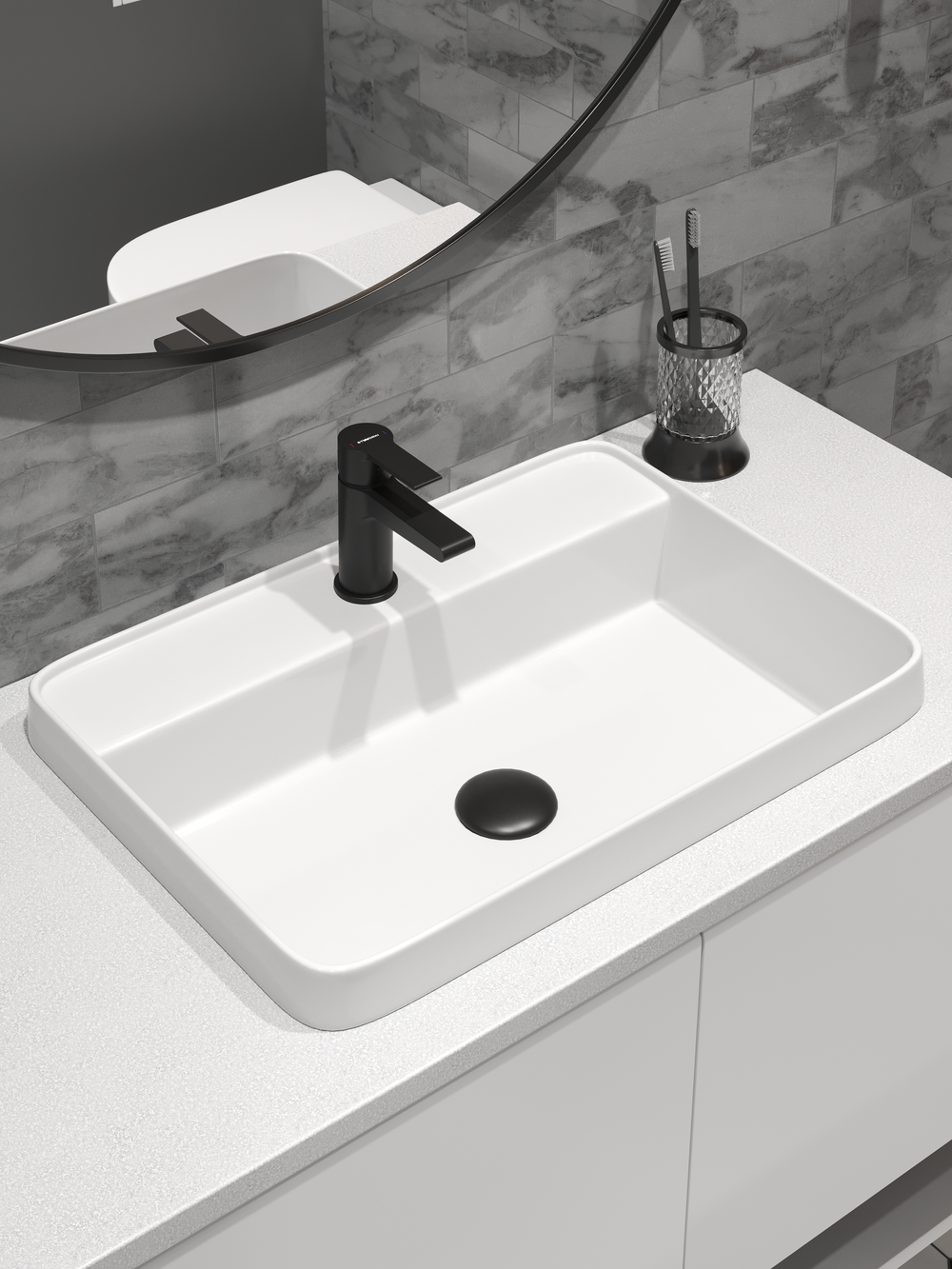 Смеситель для раковины STWORKI Дублин S41010BK матовый черный