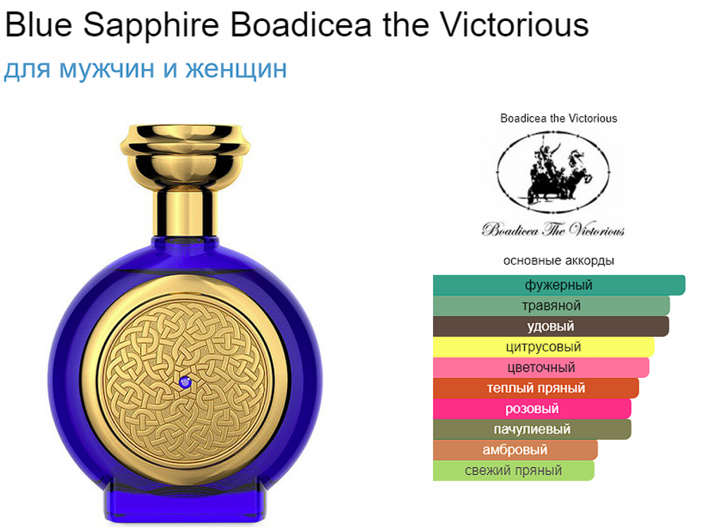 BOADICEA THE VICTORIOUS Blue Sapphire 100 ml (duty free парфюмерия)