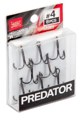 Крючки-тройники LUCKY JOHN Predator LJH234 №4, 8 шт