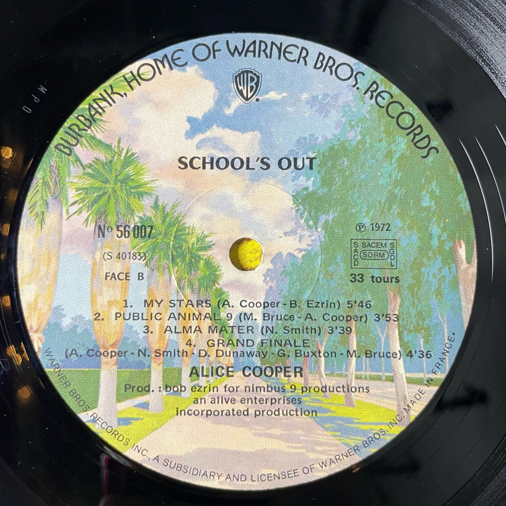 Винтажная виниловая пластинка LP Alice Cooper School Out (France 1975)