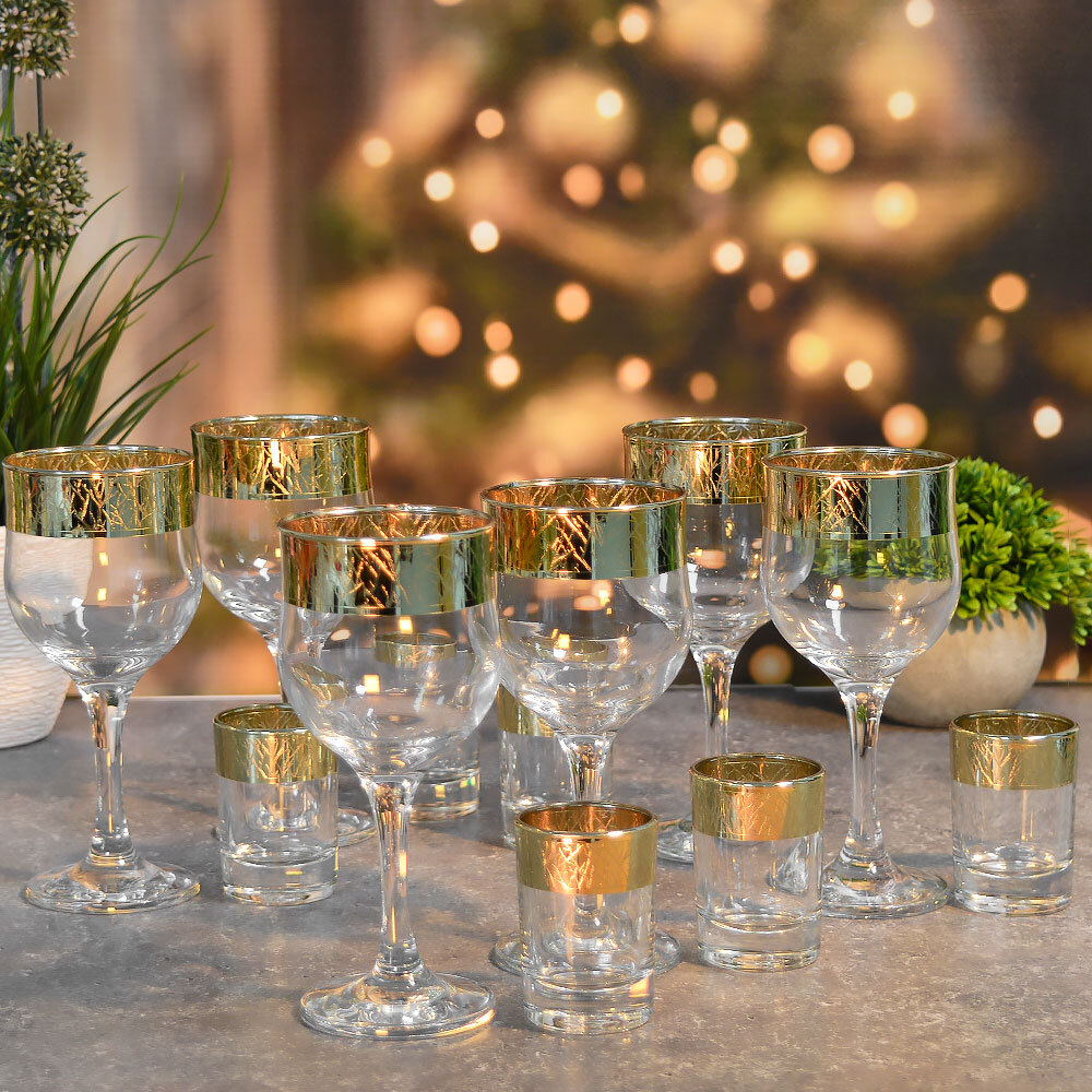 Набор 12 предметов (6 фужеров 200мл, 6 стопок 60мл) "Флора"