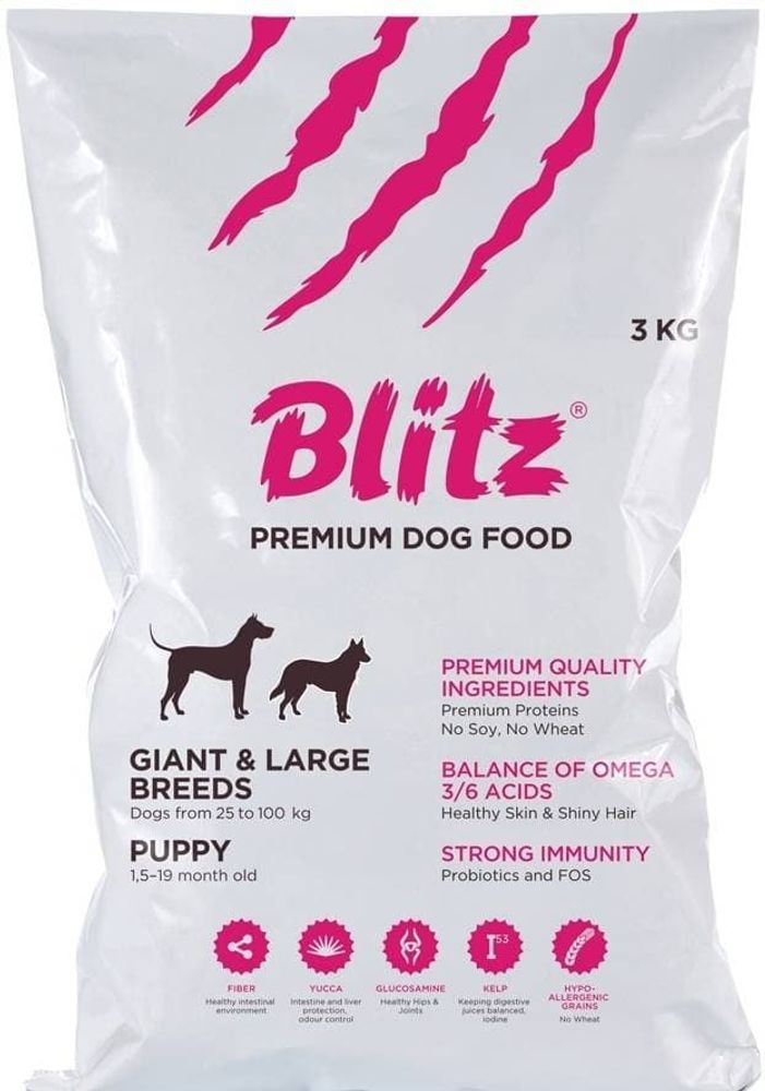 BLITZ 13кг PUPPY LARGE&amp;GIANT BREEDS/корм для щенков крупных и гигантских пород/