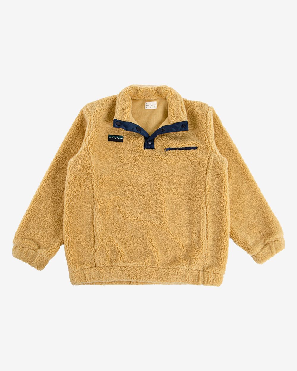 Толстовка Magamaev Turbofleece button mustard/navy