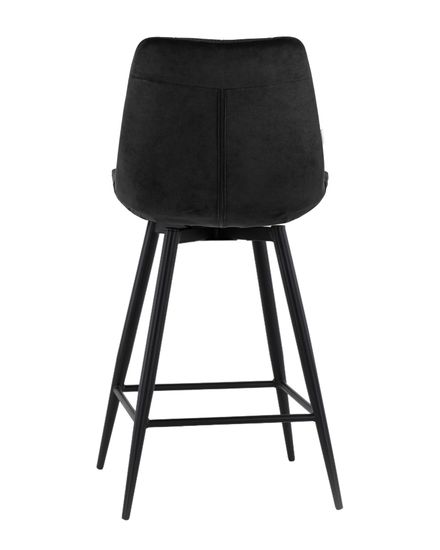 Стул полубарный Флекс с поворотным механизмом  велюр черный