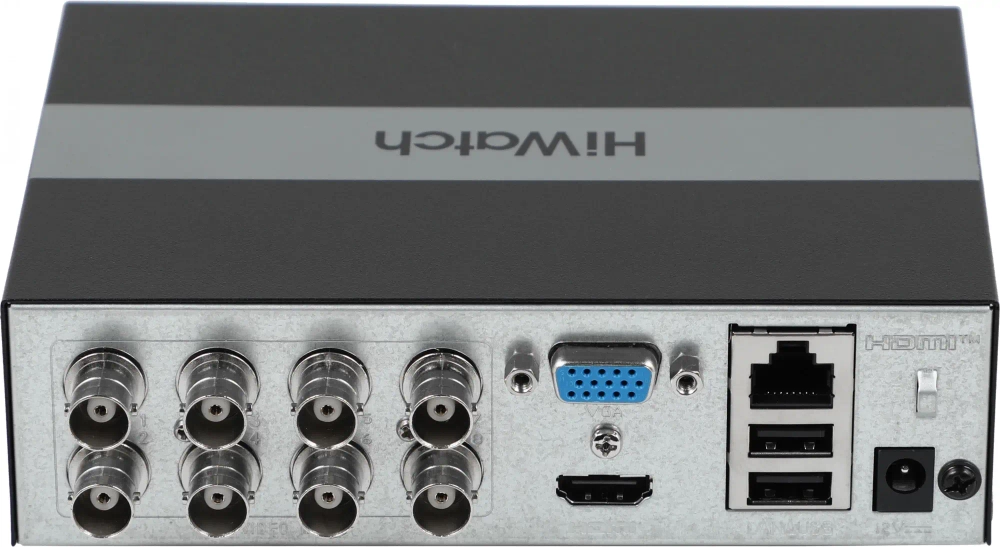 DS-H108EGA 512GB   8-и канальный гибридный HD-TVI регистратор с встроенным eSSD накопителем и технологией AoC (аудио по коаксиальному кабелю)