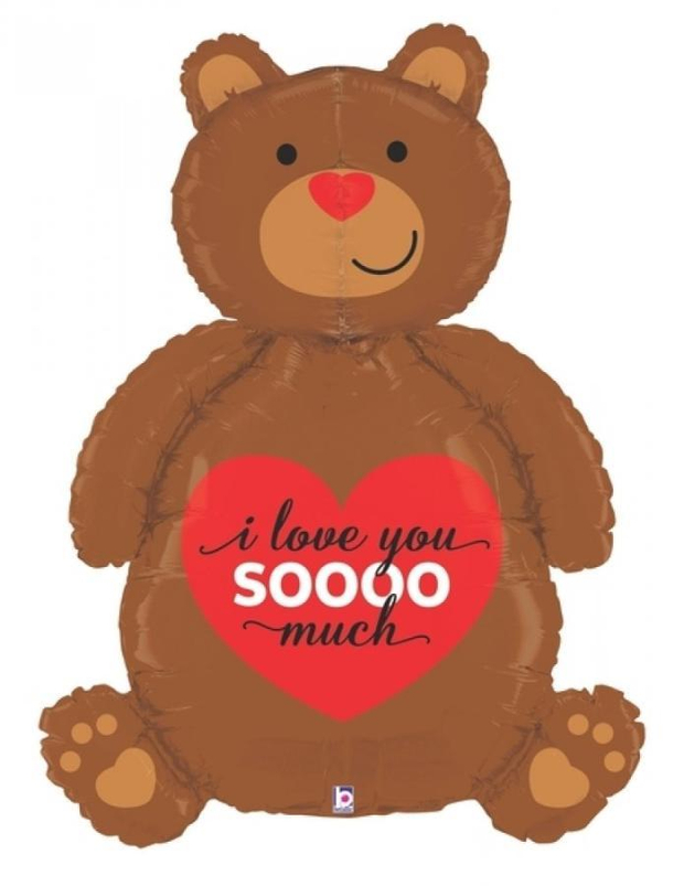 Шар ФИГУРА/48" Мишка влюблённый 122см (ходячая фигура)