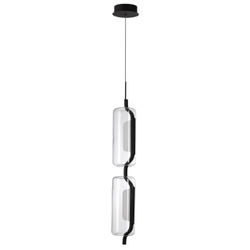 5003/20L L-VISION ODL23 391 черный матовый/прозрачный/стекло Подвес LED 20W 3000K KAVIA