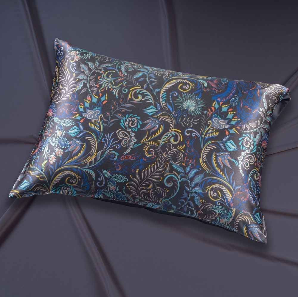 Наволочка 50x70 Mollen Утро графитно-серая хлопковая