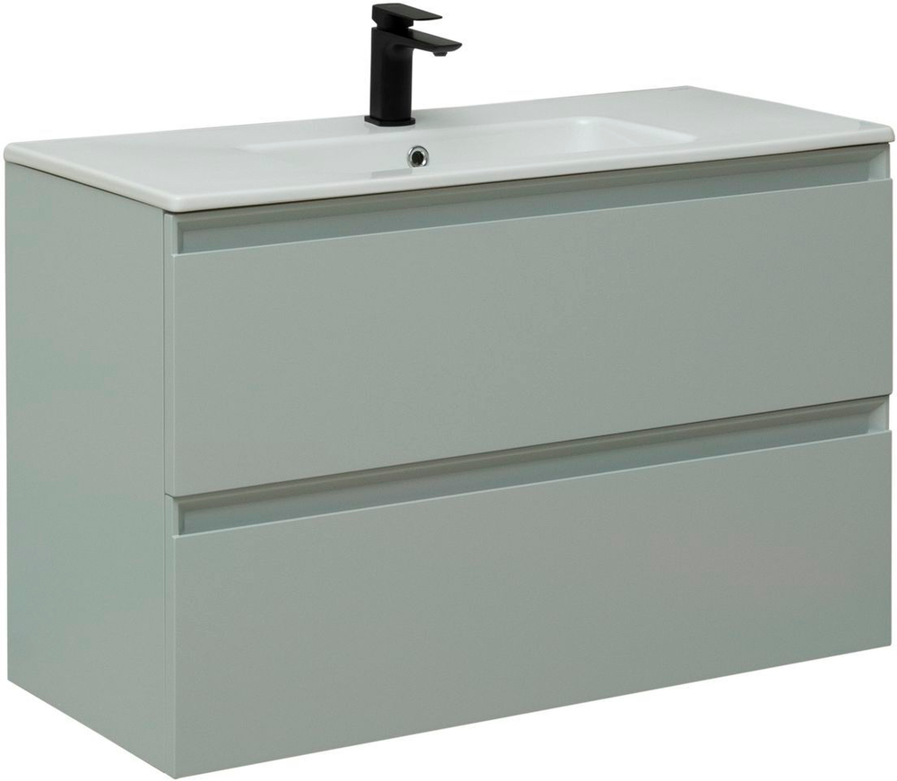 Тумба с раковиной Allen Brau Eclipse 1.E1003.PWM 100 рapyrus white matt