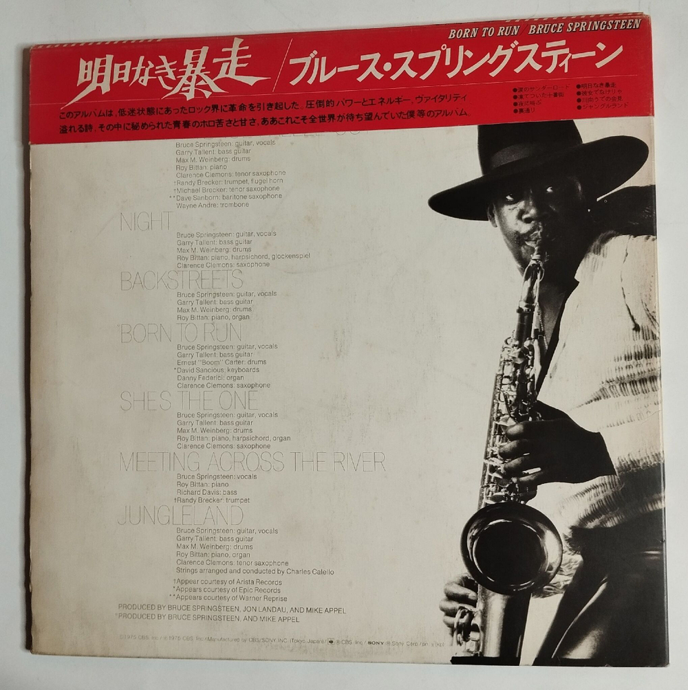 Винтажная виниловая пластинка LP Bruce Springsteen Born To Run (Japan 1975) (Obi)