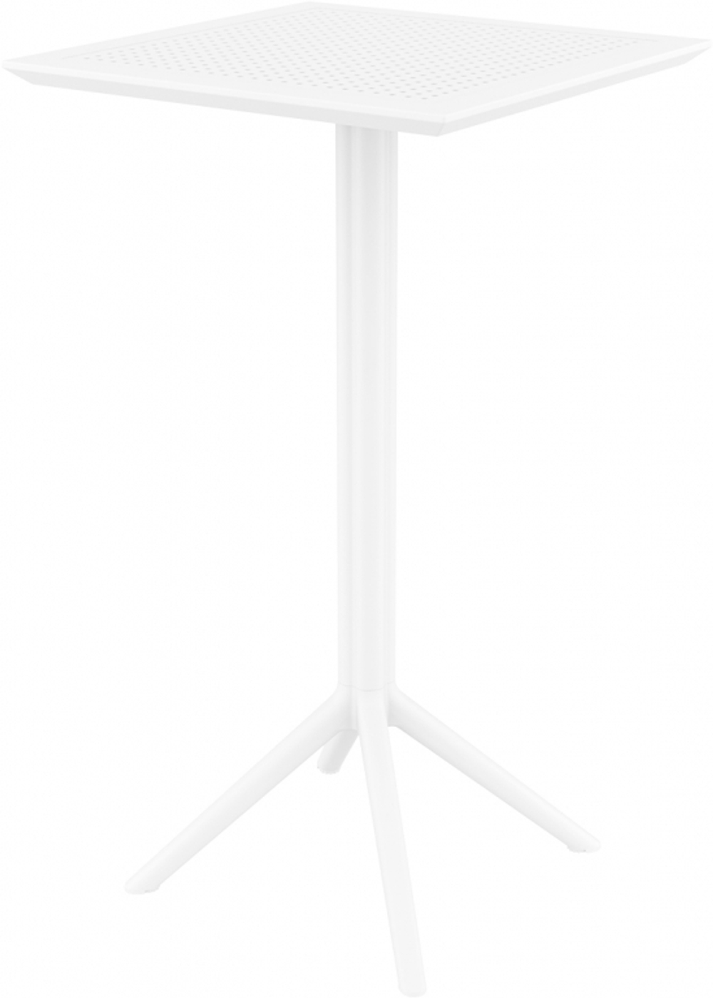 Стол пластиковый барный складной Siesta Contract Sky Folding Bar Table 60, белый