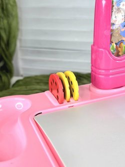 Доска для рисования с проектором, 12 фломастеров в комплекте (201171914-1) розовая