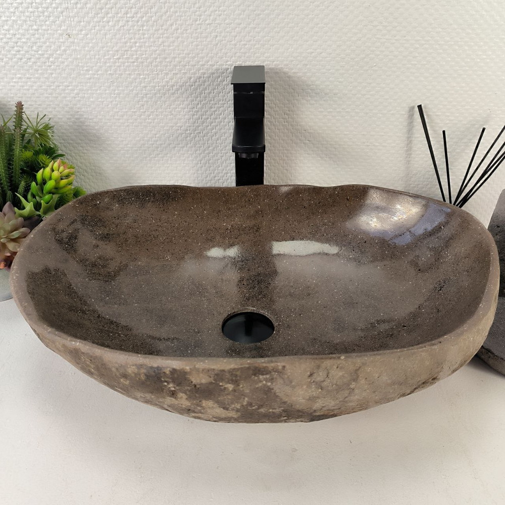 Раковина из речного камня RS-65197 54*39*15 0861