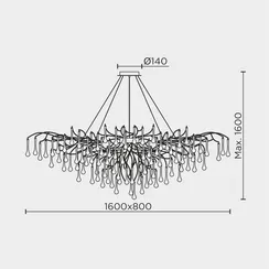 Подвесная люстра MODESTYLE MS.2105.1600 GD