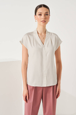 22855 Блузка женская (ванильный)