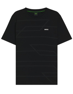 Теннисная футболка BOSS Pattern GOC - black