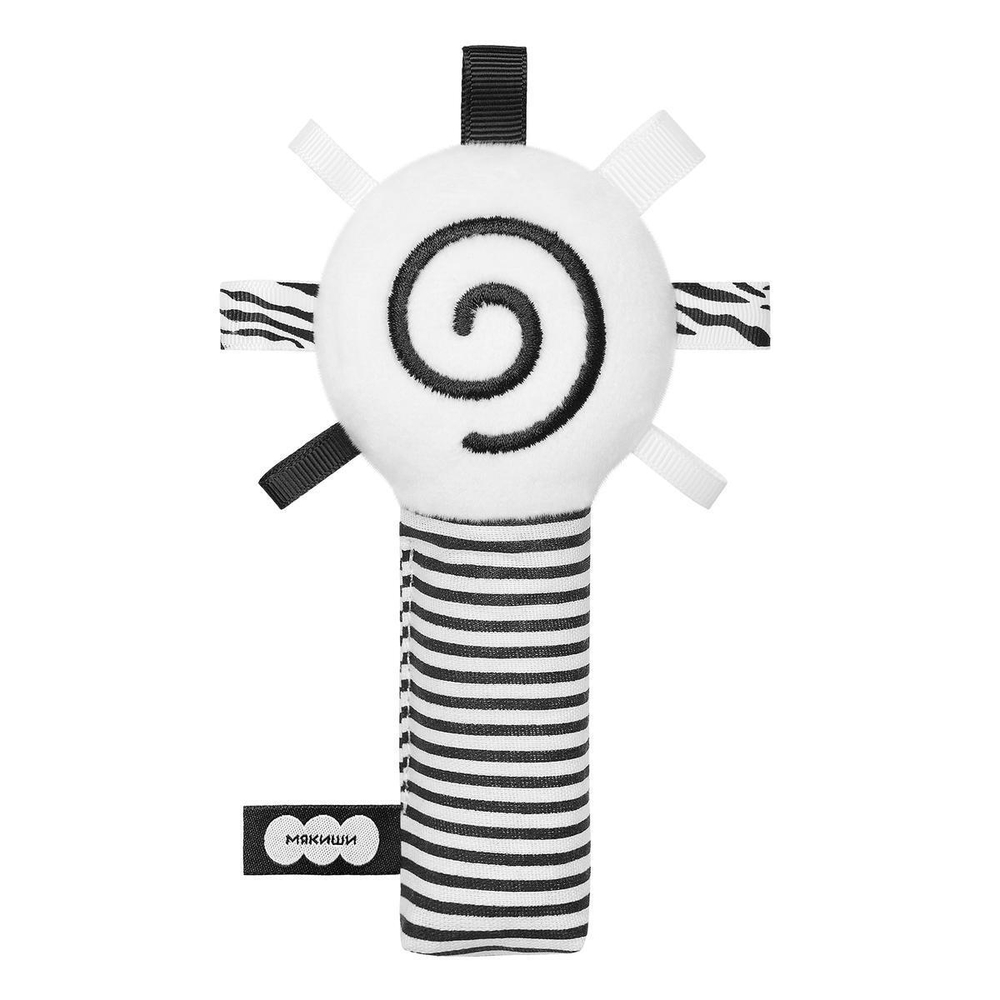 Игрушка-погремушка "Маракас Первые цвета" белый (Мякиши)